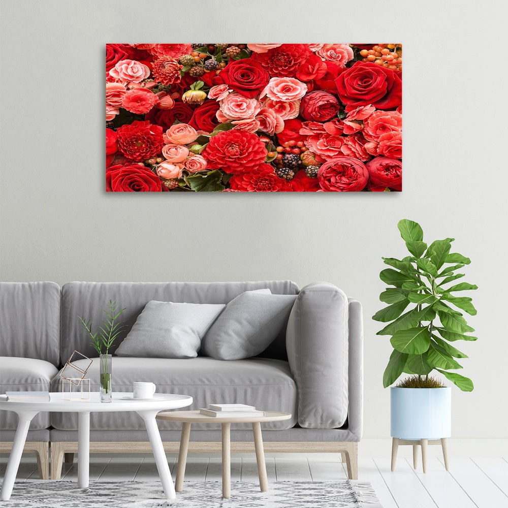 Tableau mural sur toile Fleurs rouges