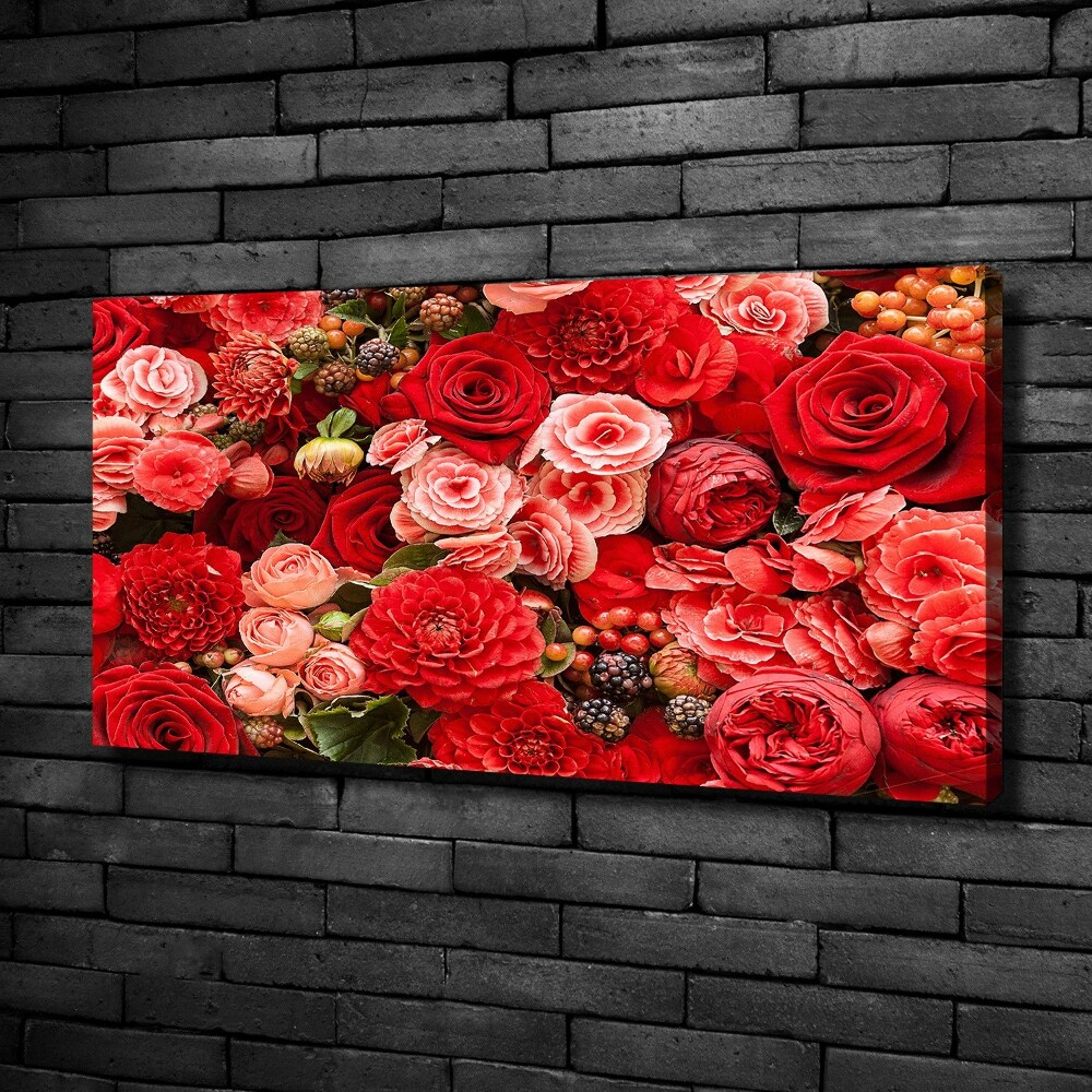 Tableau mural sur toile Fleurs rouges