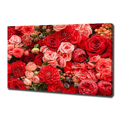 Tableau mural sur toile Fleurs rouges