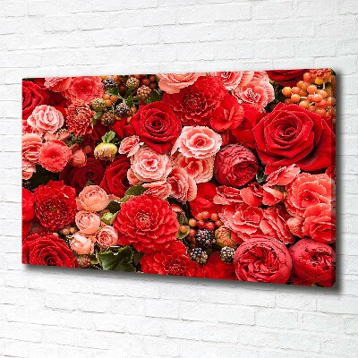 Tableau mural sur toile Fleurs rouges