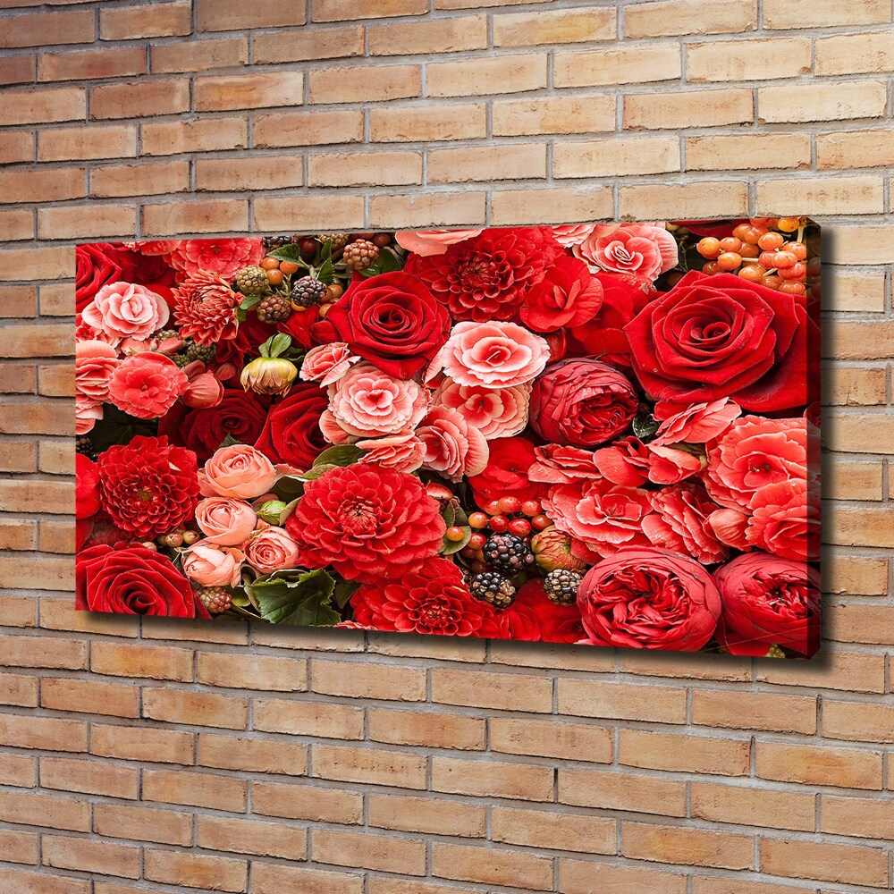 Tableau mural sur toile Fleurs rouges