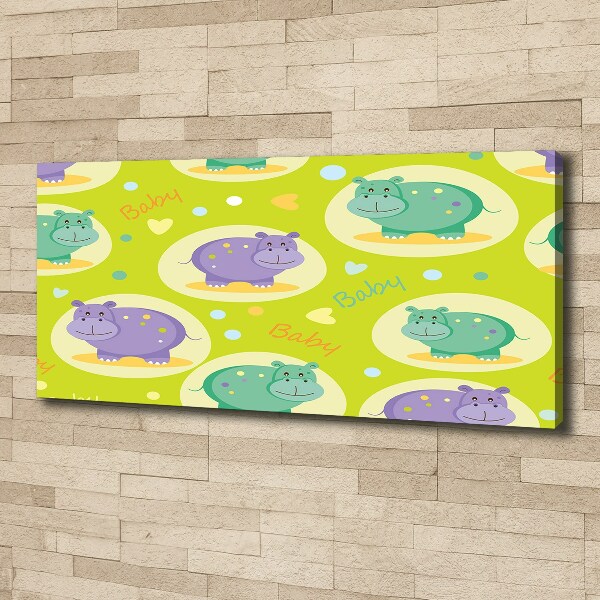 Tableau toile imprimée Hippo