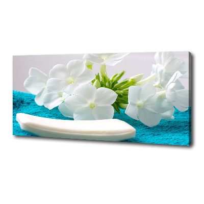 Tableau sur toile Fleurs blanches spa