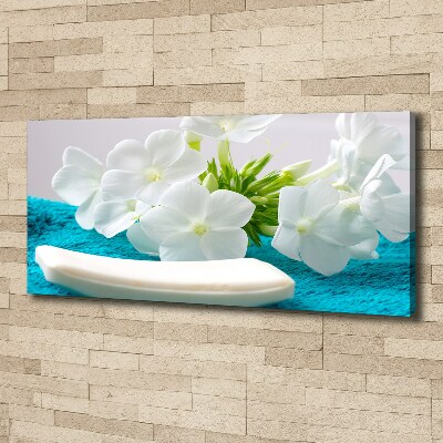 Tableau sur toile Fleurs blanches spa