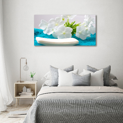 Tableau sur toile Fleurs blanches spa