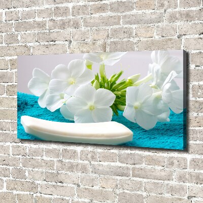 Tableau sur toile Fleurs blanches spa