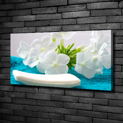 Tableau sur toile Fleurs blanches spa