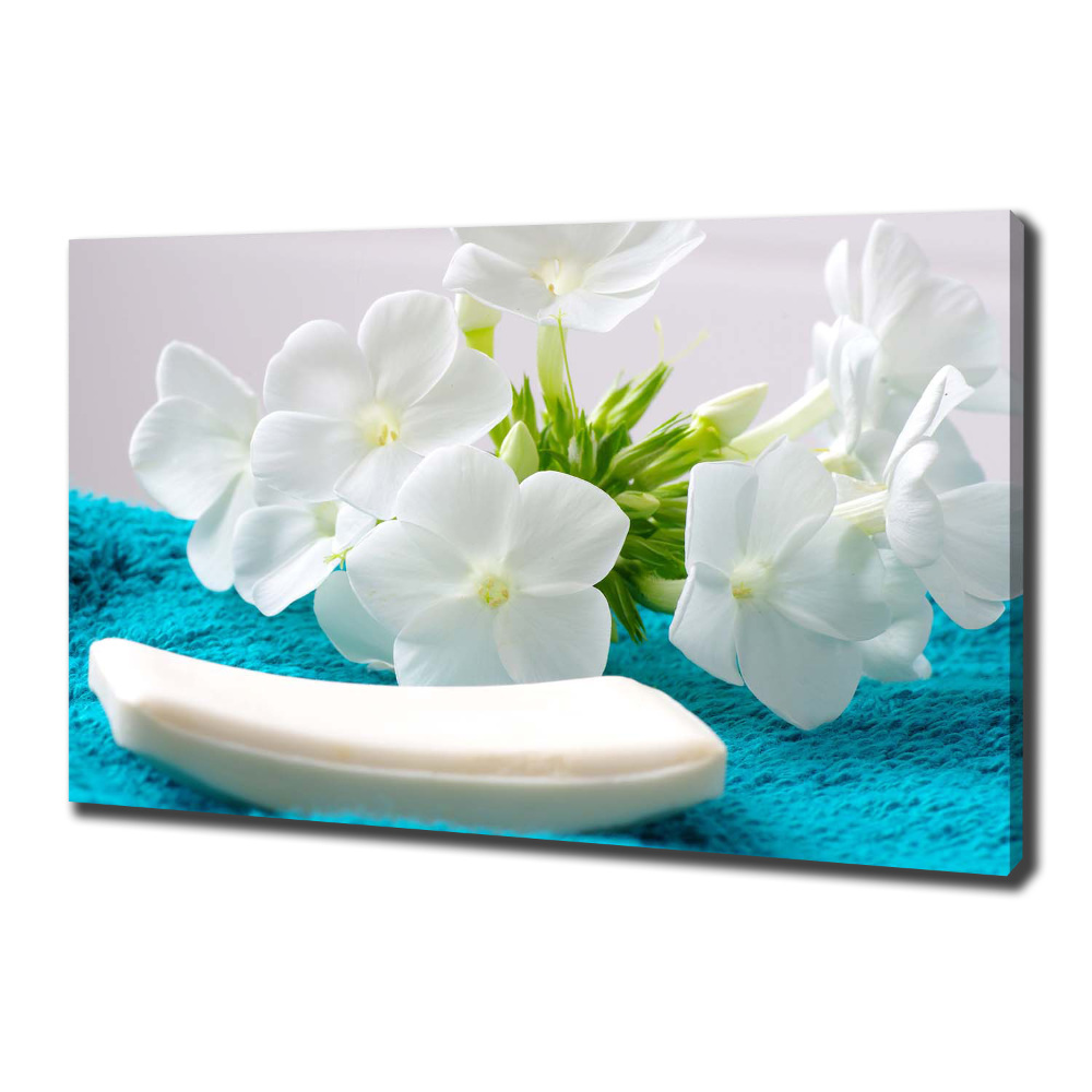 Tableau sur toile Fleurs blanches spa