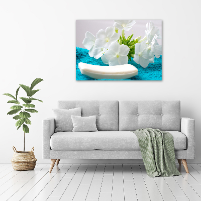 Tableau sur toile Fleurs blanches spa