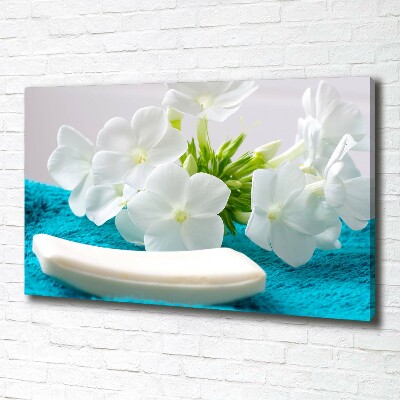 Tableau sur toile Fleurs blanches spa