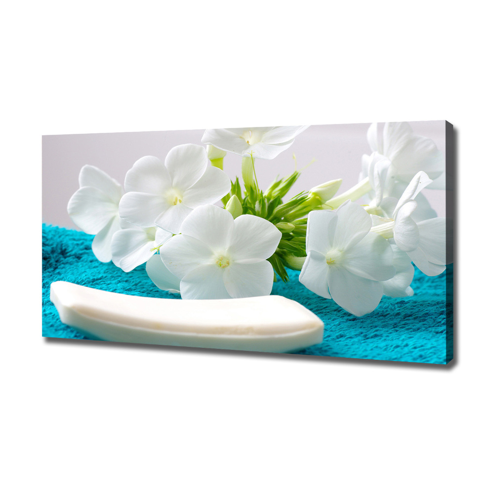 Tableau sur toile Fleurs blanches spa