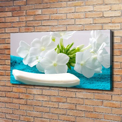 Tableau sur toile Fleurs blanches spa