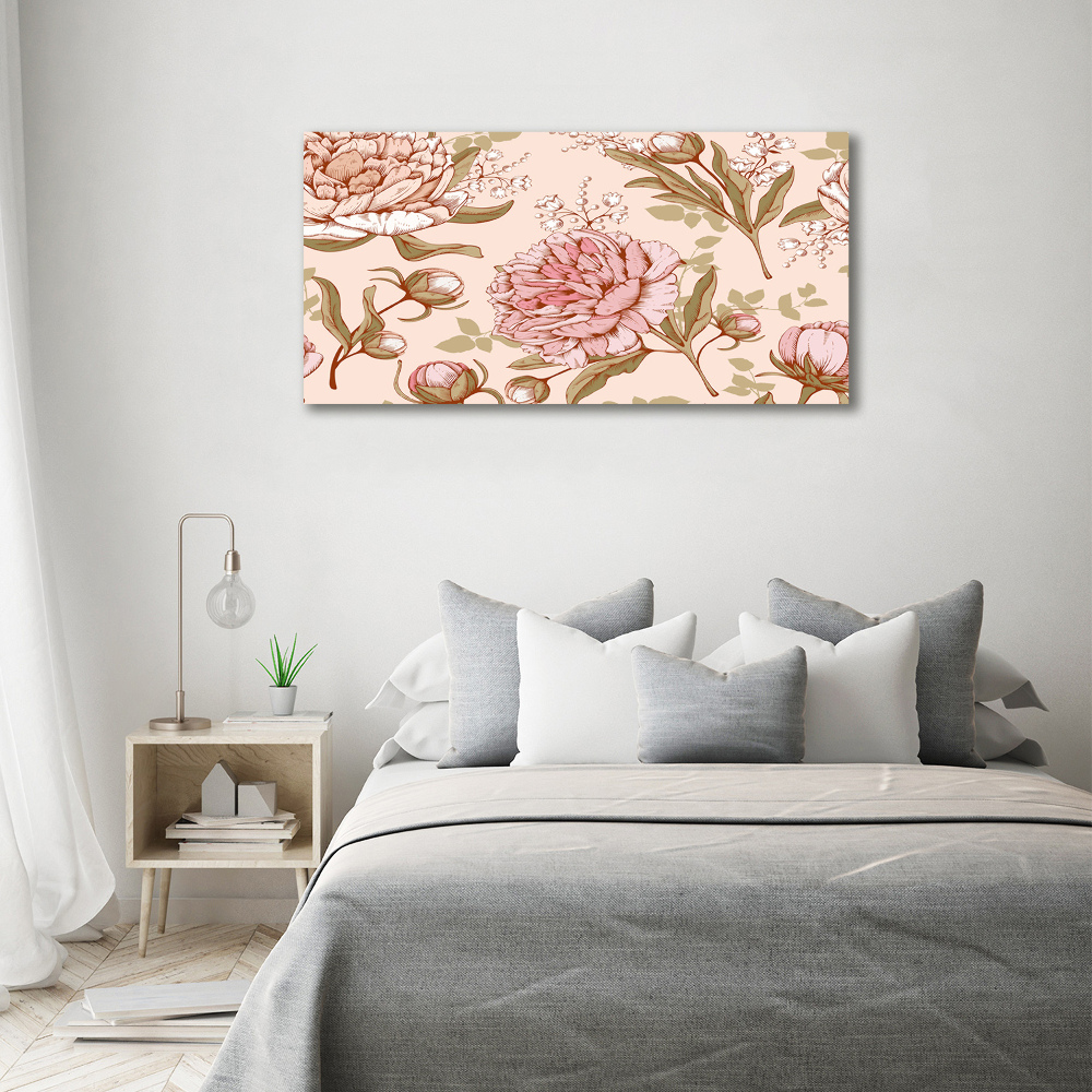 Tableau toile imprimée Pivoines