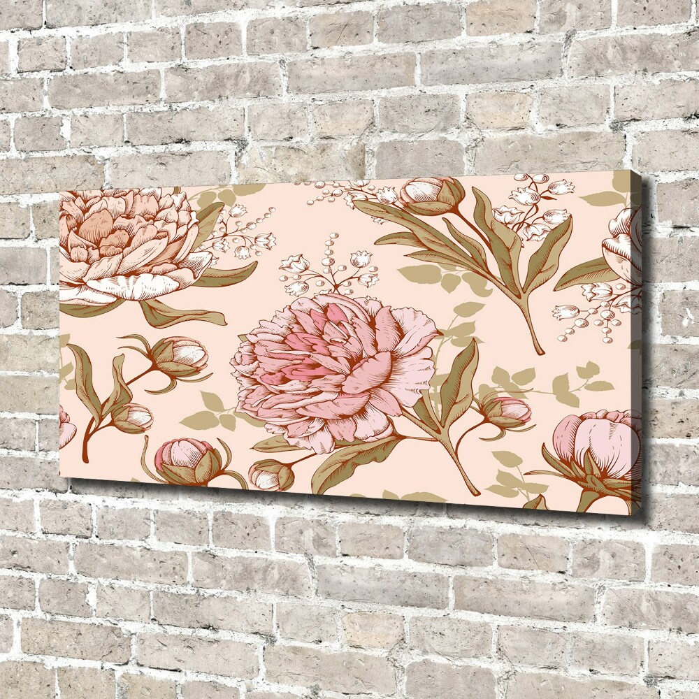 Tableau toile imprimée Pivoines