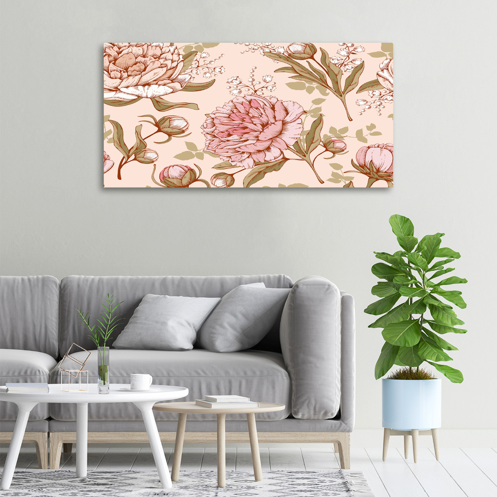 Tableau toile imprimée Pivoines