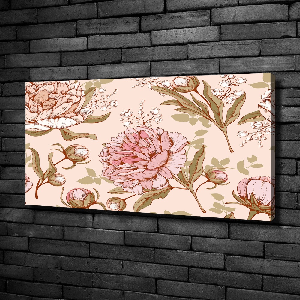 Tableau toile imprimée Pivoines