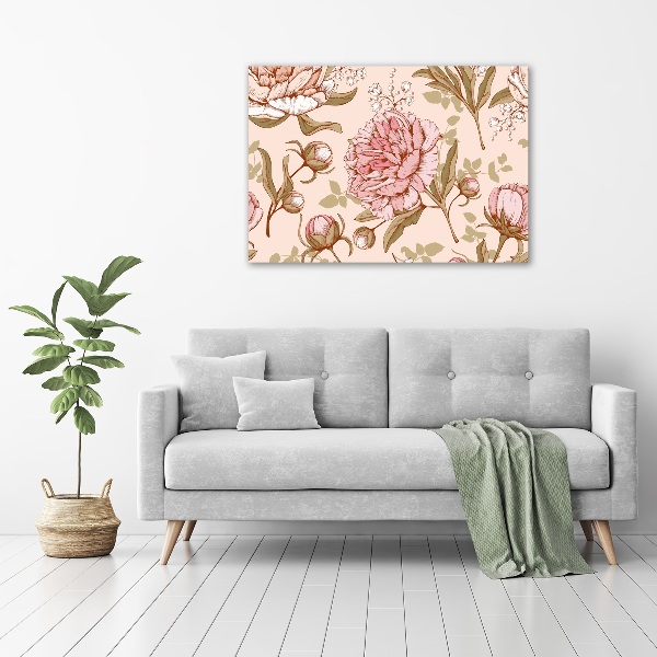 Tableau toile imprimée Pivoines