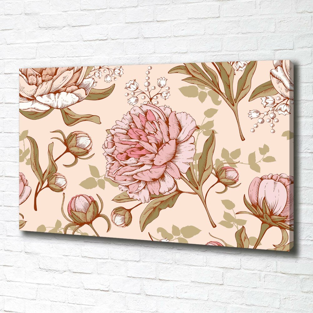 Tableau toile imprimée Pivoines