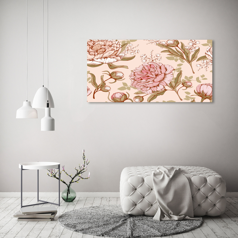 Tableau toile imprimée Pivoines