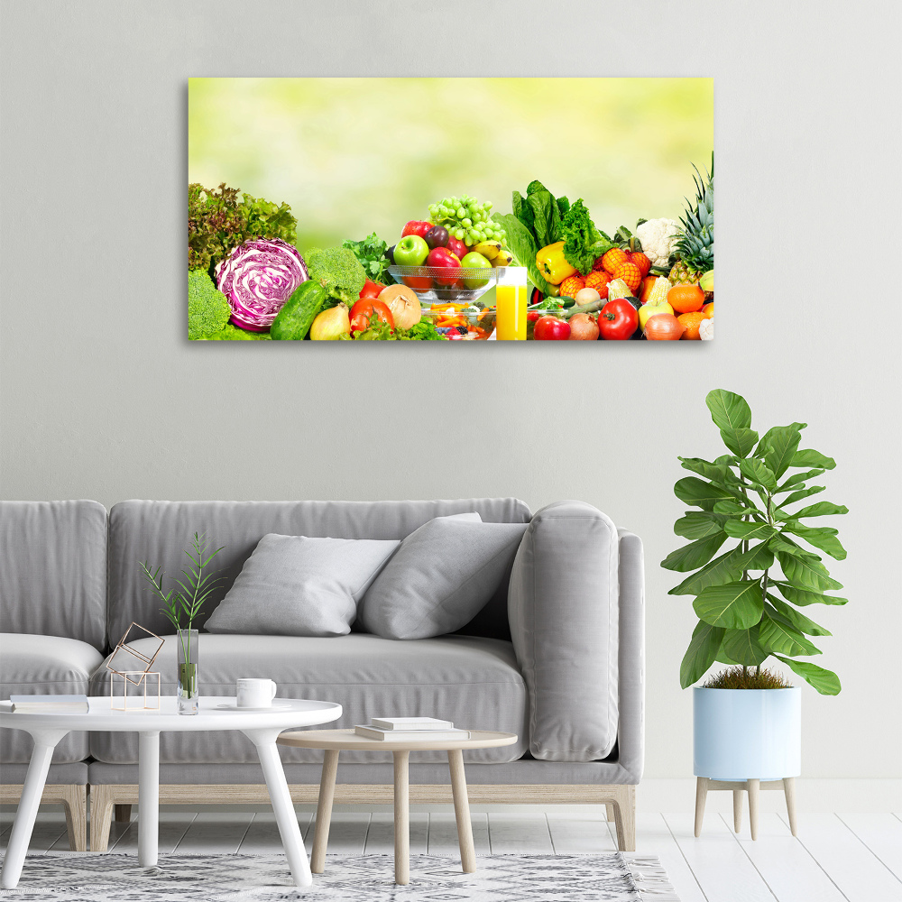 Tableau mural sur toile Légumes et fruits