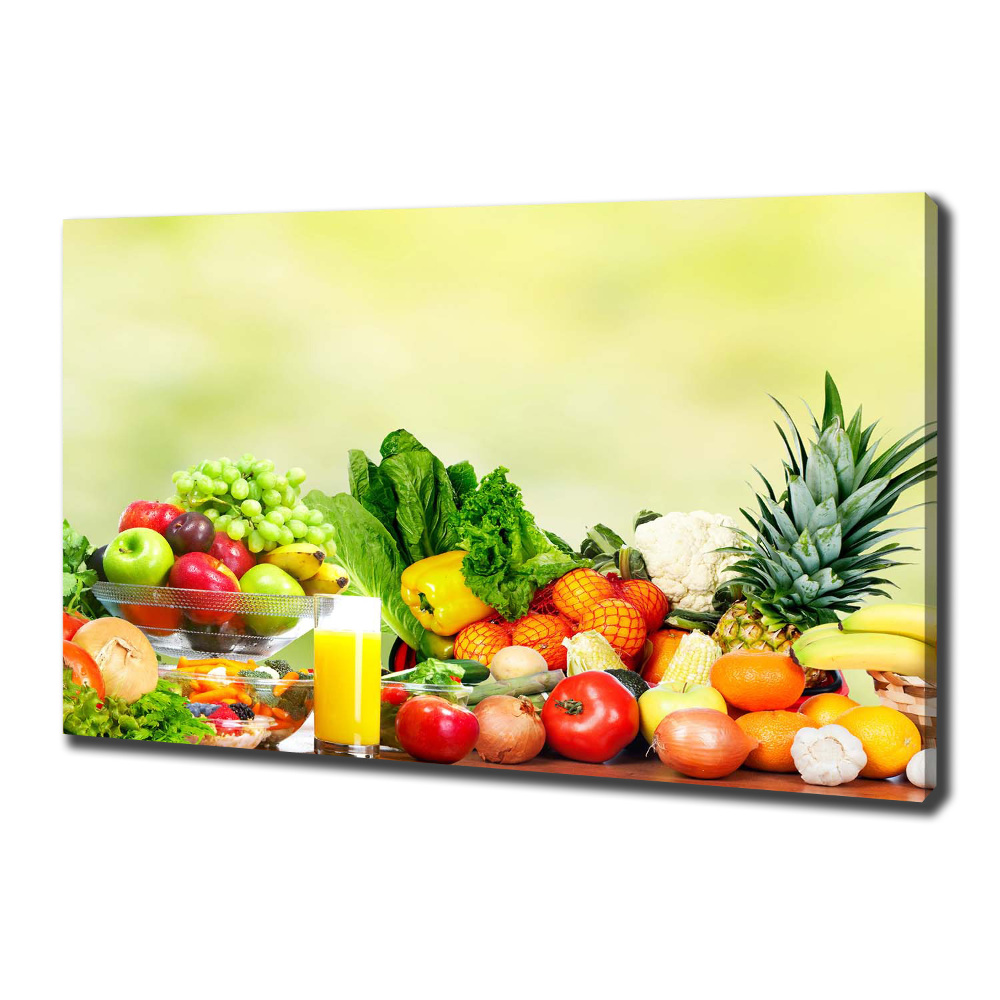 Tableau mural sur toile Légumes et fruits