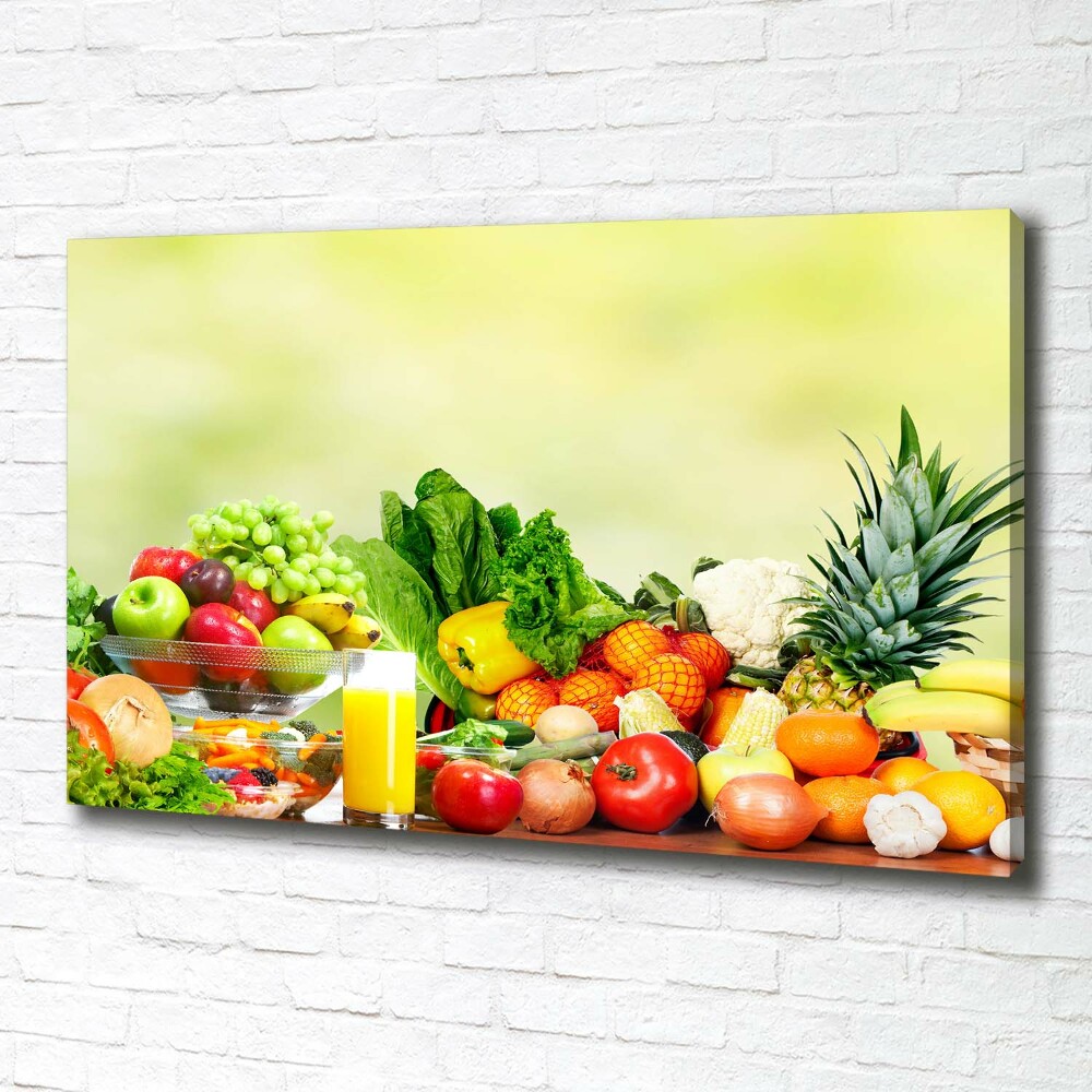 Tableau mural sur toile Légumes et fruits