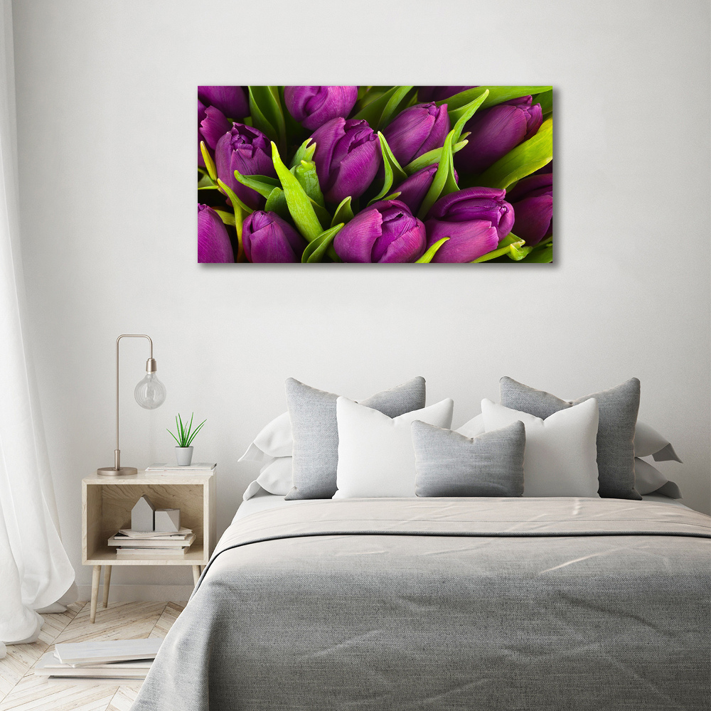 Tableau imprimé sur toile Tulipes pourpres