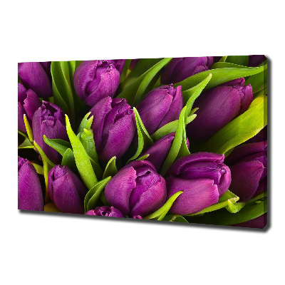 Tableau imprimé sur toile Tulipes pourpres