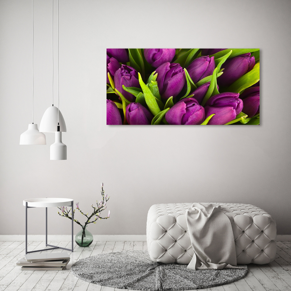 Tableau imprimé sur toile Tulipes pourpres