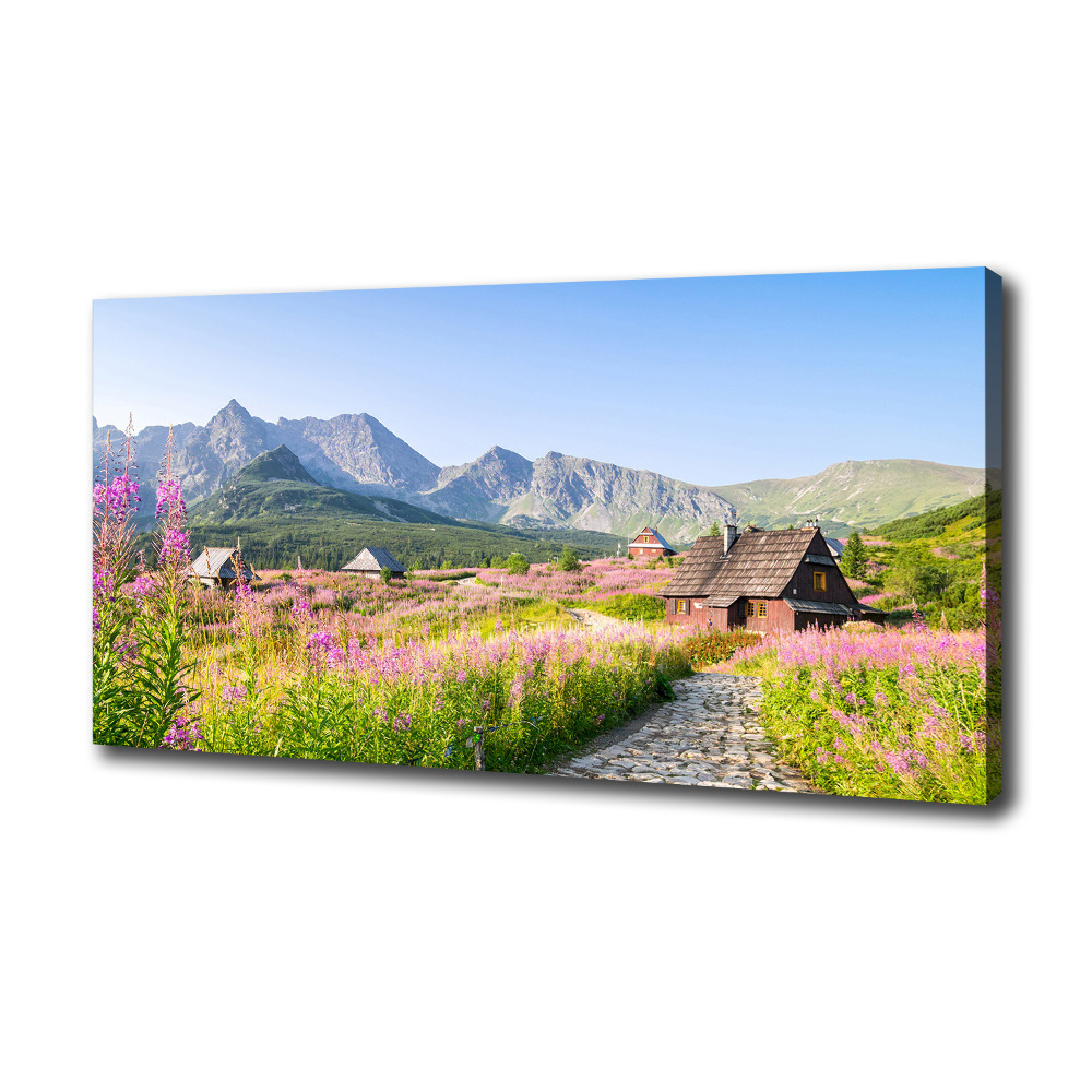 Tableau mural sur toile Chalets en montagne