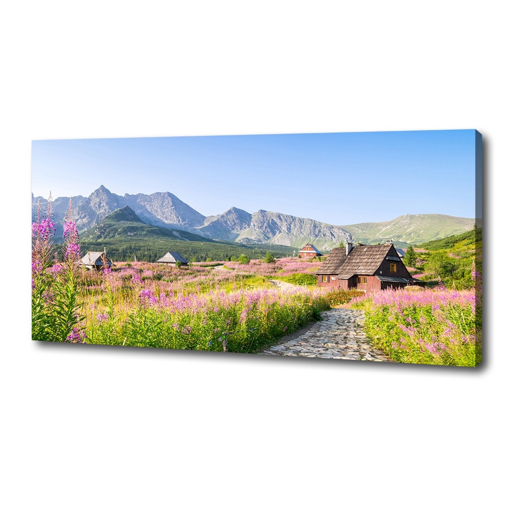 Tableau mural sur toile Chalets en montagne