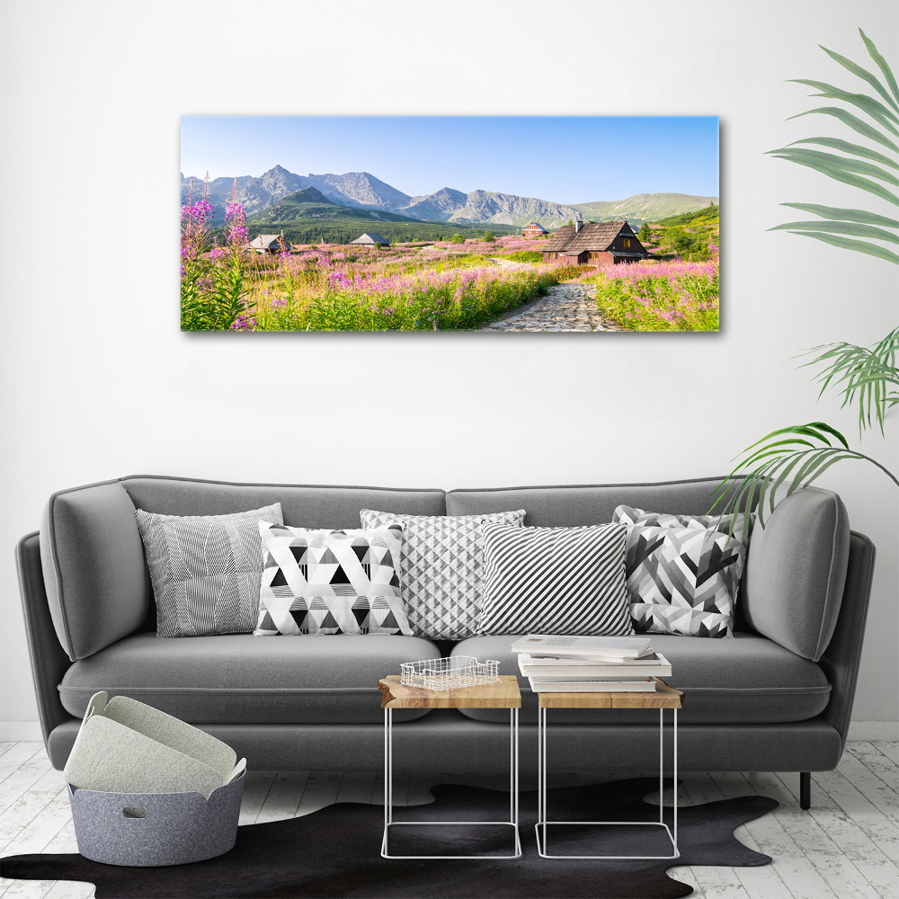 Tableau mural sur toile Chalets en montagne