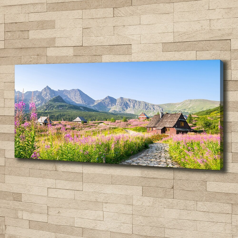 Tableau mural sur toile Chalets en montagne