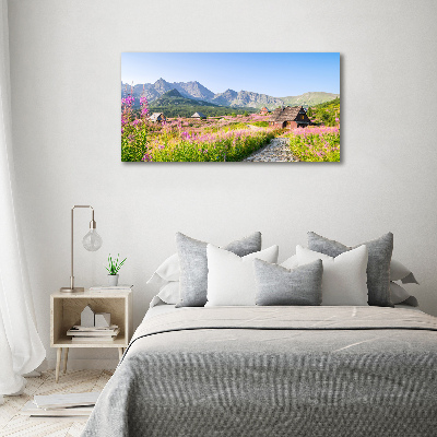 Tableau mural sur toile Chalets en montagne