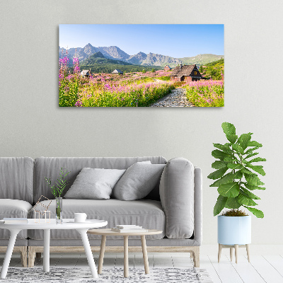 Tableau mural sur toile Chalets en montagne