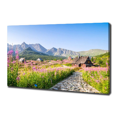 Tableau mural sur toile Chalets en montagne