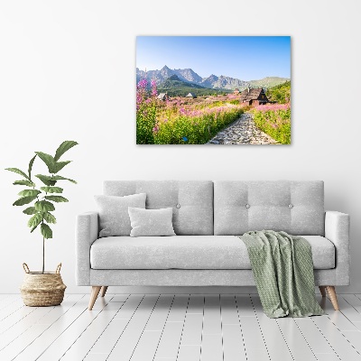 Tableau mural sur toile Chalets en montagne