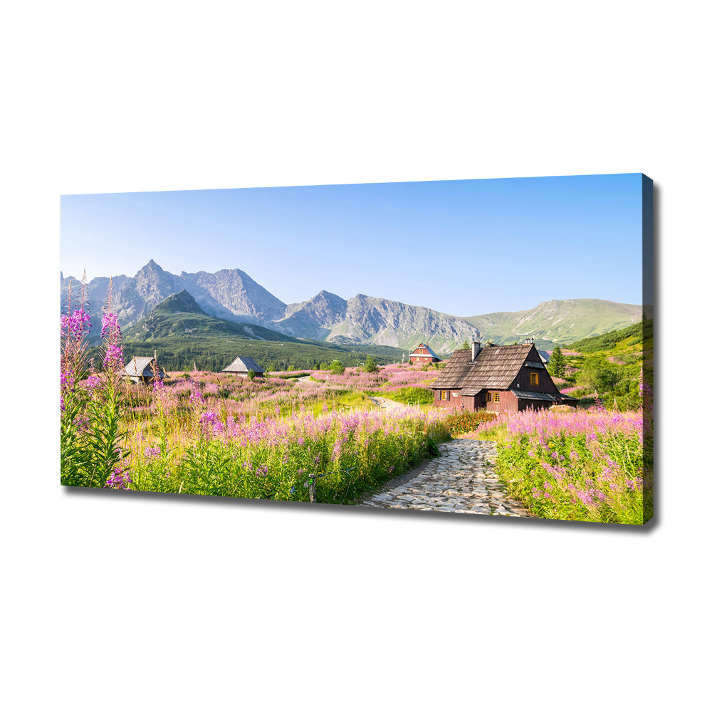 Tableau mural sur toile Chalets en montagne