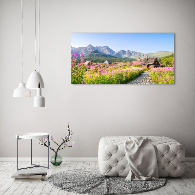 Tableau mural sur toile Chalets en montagne