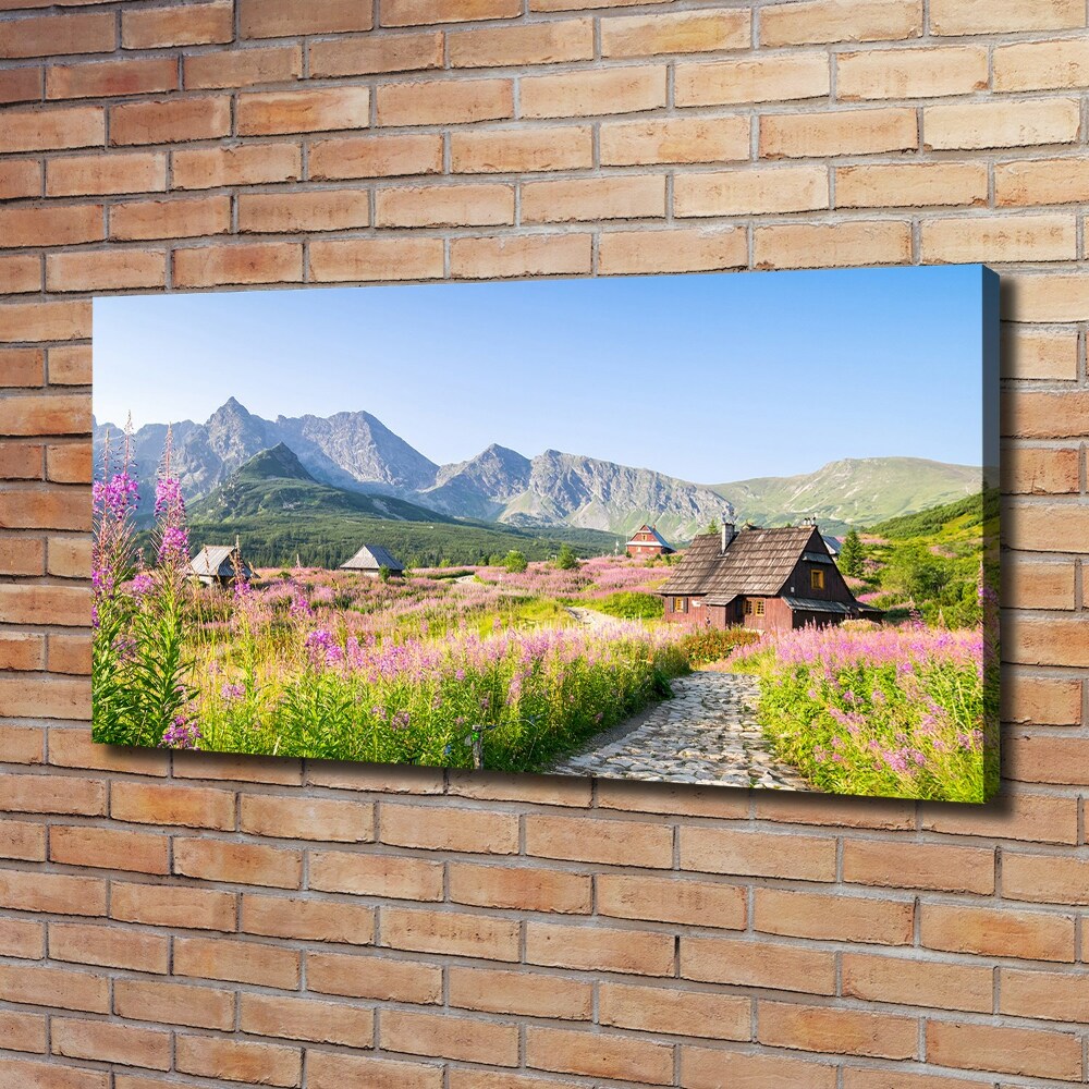 Tableau mural sur toile Chalets en montagne