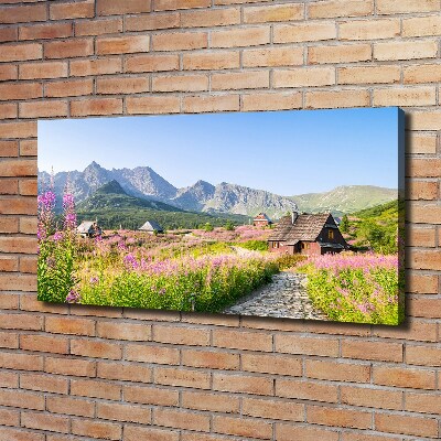 Tableau mural sur toile Chalets en montagne