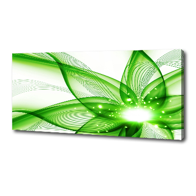 Tableau photo sur toile Abstraction Fleur verte