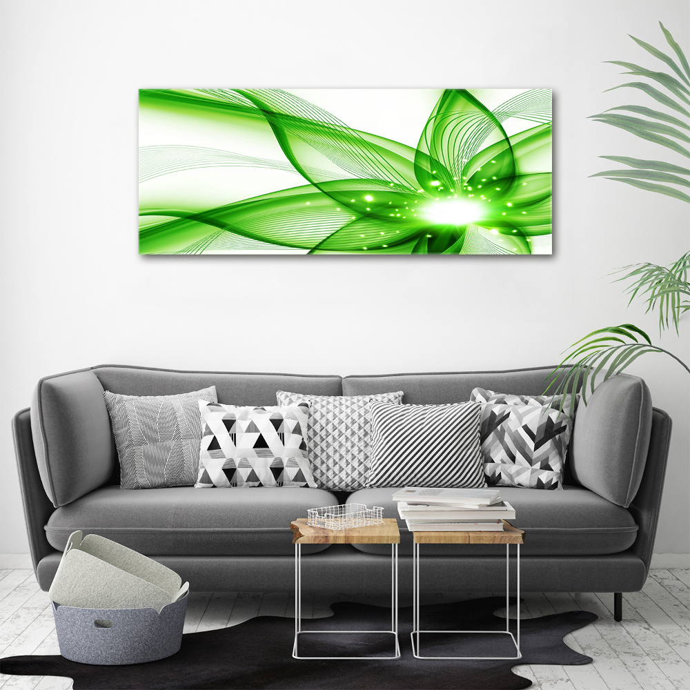 Tableau photo sur toile Abstraction Fleur verte