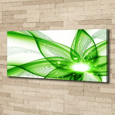 Tableau photo sur toile Abstraction Fleur verte