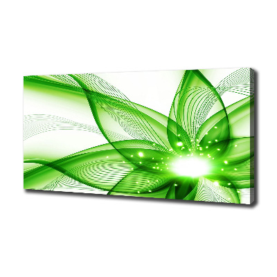 Tableau photo sur toile Abstraction Fleur verte