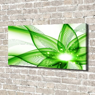 Tableau photo sur toile Abstraction Fleur verte