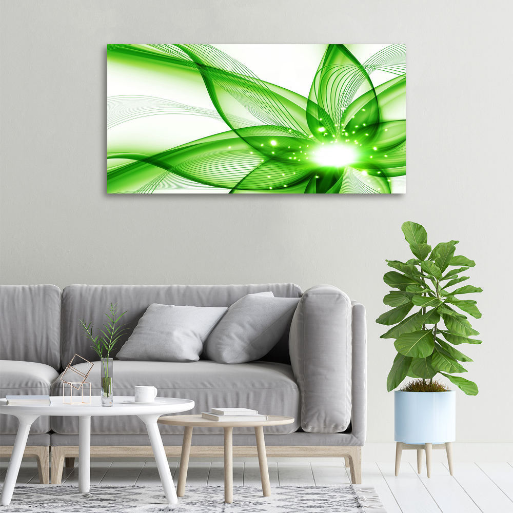 Tableau photo sur toile Abstraction Fleur verte