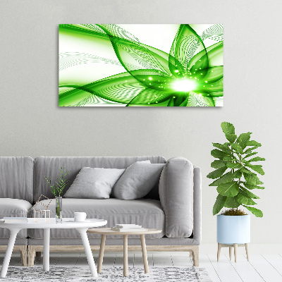 Tableau photo sur toile Abstraction Fleur verte