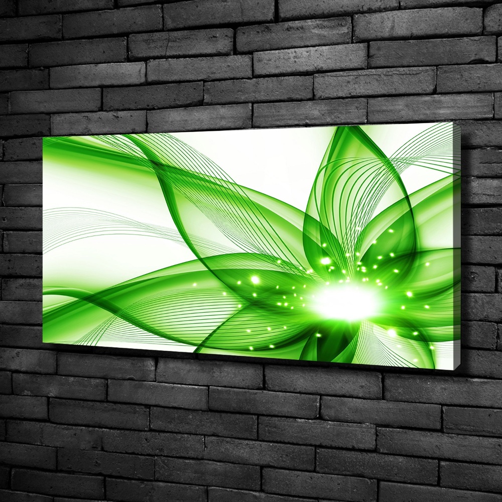 Tableau photo sur toile Abstraction Fleur verte