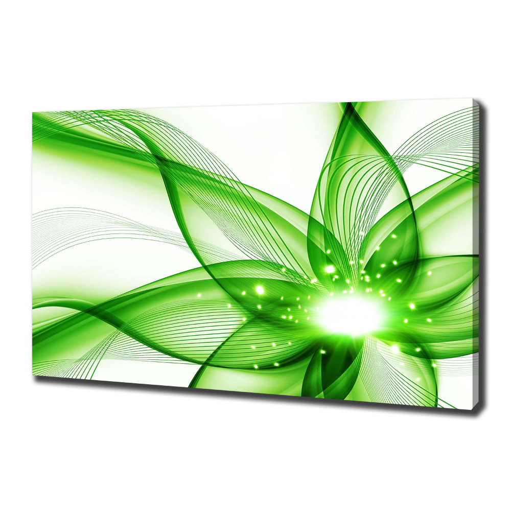 Tableau photo sur toile Abstraction Fleur verte